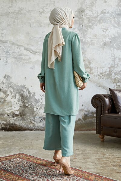 InStyle Garnitur casual zapinany na guziki Arfa Ayrobin - jasnozielony