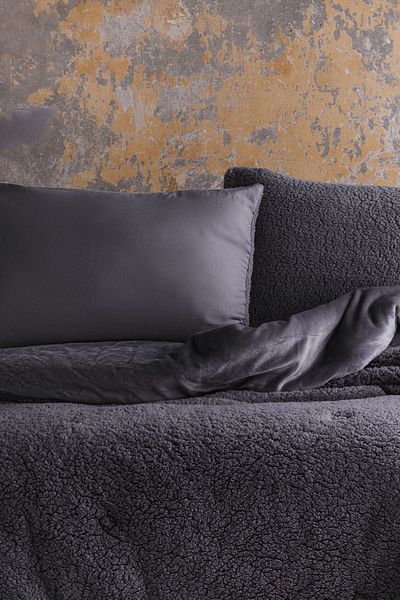 Apricitas HOME Basic Softly Anthracite Double Quilt Set