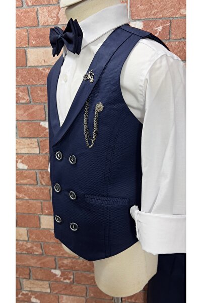 HAYTA Çocuk Yelek Takım Gömlekli Set 0-1yaş - 14yaş Silver Lacivert