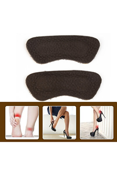 AiryFooT (Koyu Kahve) Ayakkabı Topuk Vurma Önleyici Sağlıklı Doğal Deri Ped, ...