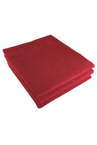 GOLDRİSE 3 штуки червоних мікрофібрових рушників для рук та обличчя, що не залишають фарби для волосся, розміром 50x90 см