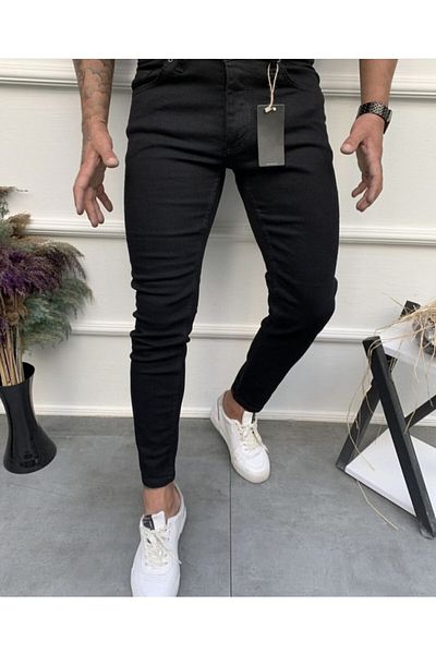 çerme Μαύρο Slim Fit Ανδρικό τζιν παντελόνι