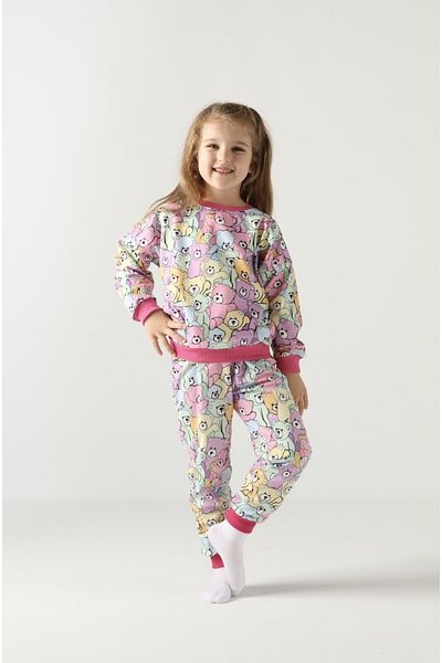 BUUFUU Panda Printed Children's Bottom Top Set