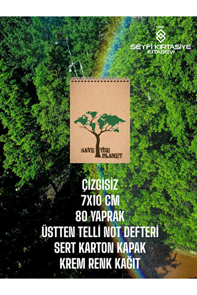 SEYFİKİRTASİYE Blocnotes cu spirală, mini, 7x10 cm, 80 de coli, fără linii, h...