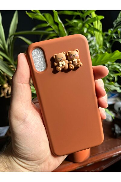 Tria Apple iPhone X / XS Compatible Silicone Velvet Launch Cute Teddy Bear Ph...