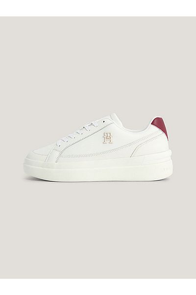 Tommy Hilfiger Dámske logo značky Plochá podrážka Protišmyková Biela teniska na každodenné použitie FW0FW07568-YBH