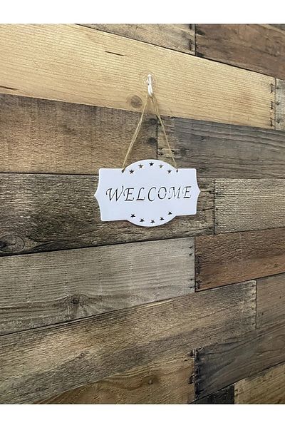 GÜNEŞ LAZER DECORATIVE HOME DECORATION WELCOME WRITTEN PLEXY DOOR DECORATION