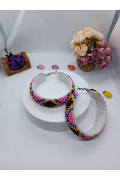 Lotus 2727 Miyuki Etnik Desen Halka Küpe