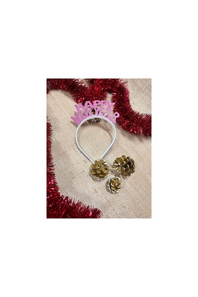 kidspartim Καλή Πρωτοχρονιά Glittery Eva Crown Pink