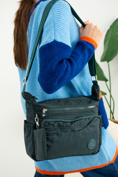 MEGA ÇANTA MEGA Klinkir Γυναικεία τσάντα Messenger με πολλές τσέπες Σταυρός ι...