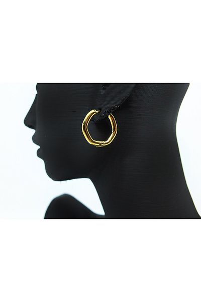 RAHAN TAKI Gold 3-Piece Pentagonal Earrings - Stainless Steel Earrings, 316L Steel