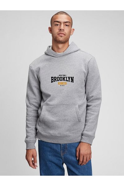 Let's Wear Суичър с качулка с щампи унисекс