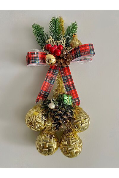 Beykan Kapı Süsü Ev Dekoru Yeni Yıl Çam Süsü Merry Chrismas