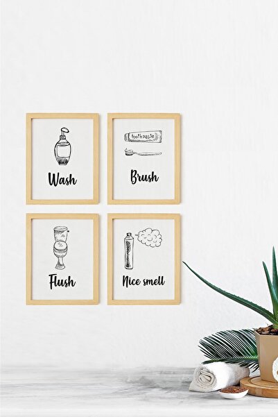 Ayışığı Dizayn Kupaonski set stola za pisanje sa prirodnim drvenim okvirom, 4...