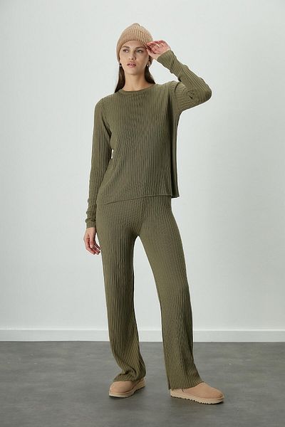 Manuka RUBED COMFORT STRICKHOSE KHAKI