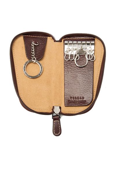 Tergan Унисекс ключодържател от кожа, кафяв цвят 00090a99