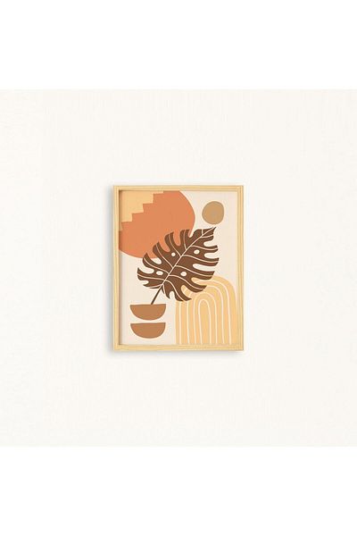 Ayışığı Dizayn Bohemian-Stairs3-Set de pictură unică cu cadru din lemn natural