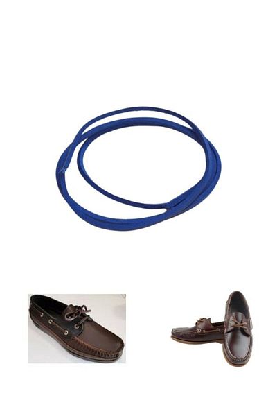 Shoes Comfort Leather Shoelaces, Timberland Dexter, Leather Laces Suitable for Shoes, 1 Piece BLUE - 100 cm