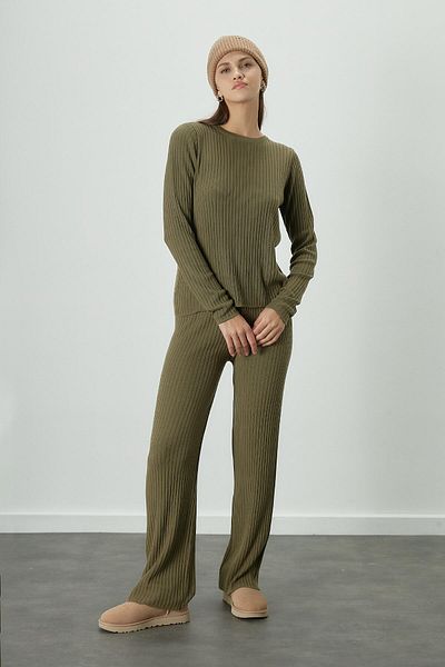 Manuka RUBED COMFORT STRICKHOSE KHAKI