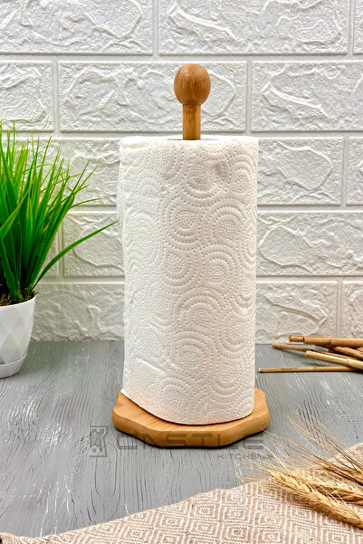 CASTLE KITCHEN Дерев'яний бамбуковий рулонний паперовий рушник Серветниця Настільний органайзер