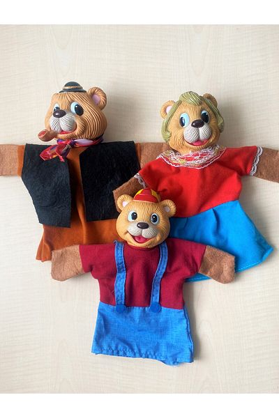 SANAT TACİRİ 23CM EUROPE 3 PIECES PUPPET PLASTIC PUPPET SPINCH FAMILY PUPPET