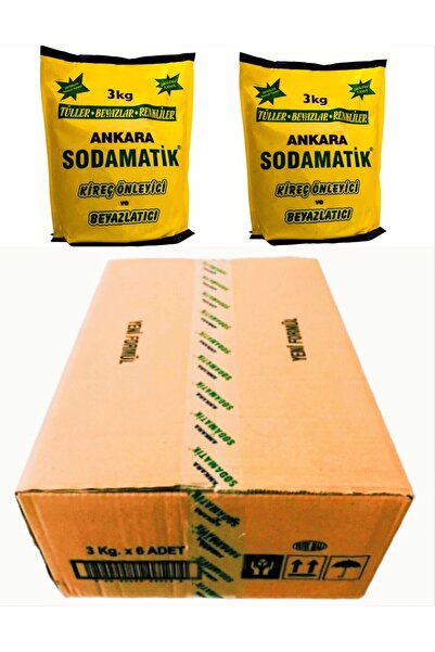 ankara sodamatik Kireç Önleyici Ve Beyazlatıcı 3 Kg * 6 Adet