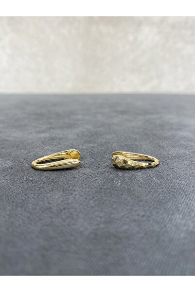 ARSLANTAŞ 1989 14 AYAR ALTIN YILAN MODELLİ J KÜPE