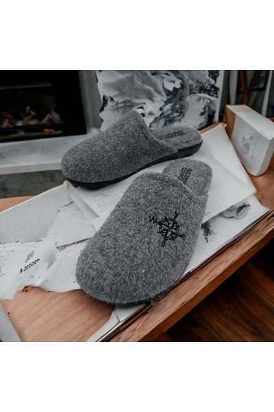 GEZER شباشب شتوية للرجال من GONDOL Home Felt خفيفة الوزن وقابلة للغسل