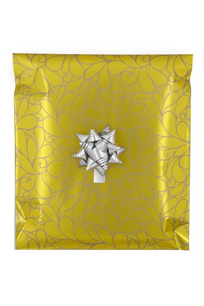 reprodesign 30X45 Luxury Gold Patterned Metalized Gift Package 10 Pieces