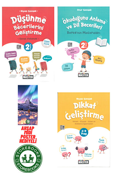 Okyanus Yayınları Bilsem 2.Sınıf Düşünme Becerilerini + Dikkat Geliştirme 6-8...