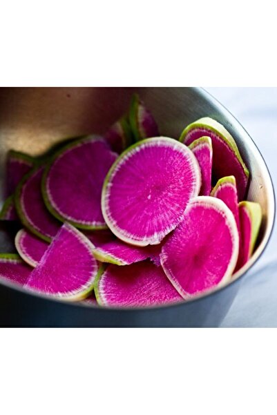 E-fidancim Doğal İçi Kırmızı Dışı Beyaz Sulu Watermelon Turp Fidesi (5 adet)