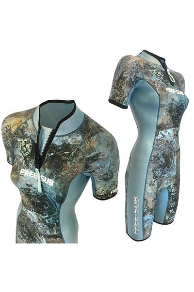 Free-Sub 2mm Dreams Garden Women's Shorty Surf, Scuba Diving Suit Wetsuit