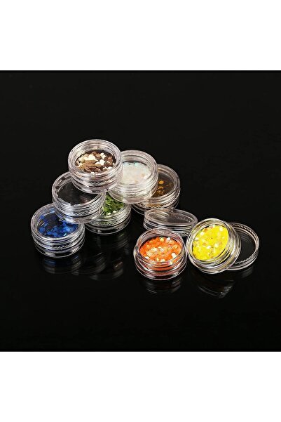 flaky 5 ml Krem Kavanozu Kozmetik Kutusu - 10 Adet