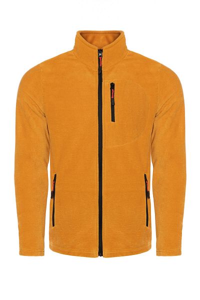 COMBİNE MİCHAİL Κίτρινο Χρώμα Fleece με 3 τσέπες με φερμουάρ