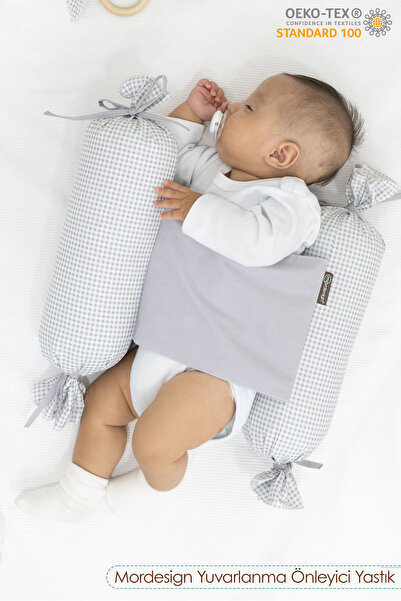 mordesign Bebek Yuvarlanma Önleyici Yastık, Yenidoğan Yan Yatış Yastığı, Puffs Serisi