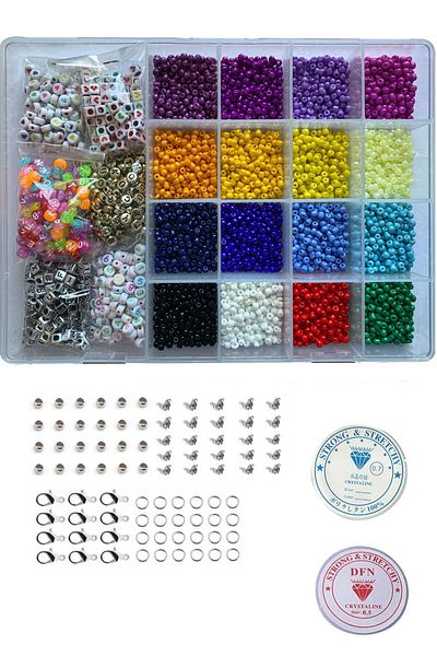 Hobimos 17 Compartment Box Abundant Material Jewelry Making Set