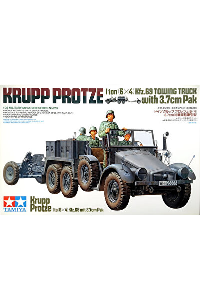 TAMIYA 1/35 German Krupp Protze 37mm Pak Plastik Maket Kiti, Demonte Hobi Seti