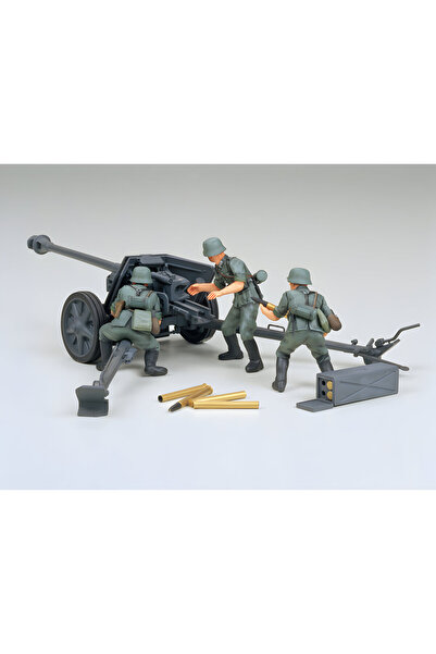 Genel Markalar 1/35 German 75mm Anti-Tank Gun Plastik Maket Kiti, Demonte Hob...