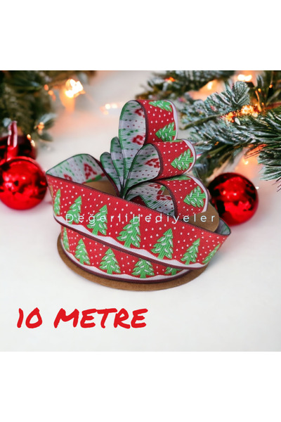 AGH Değerli Hediyeler 10МЕТР Тканий друкований новорічний стрічка для прикрас...