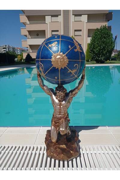 BilgeCe hoMe Büyük Atlas heykeli, Burçlar Heykeli, Atlas Taşıyan Adam Heykeli...