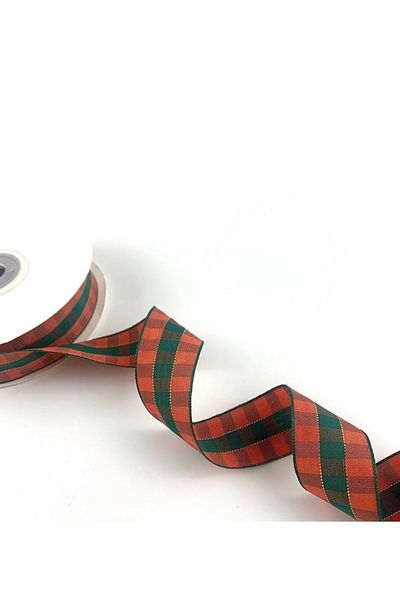 Yumuşakkeçe New Year Ribbon Plaid 25 mm 20 Meters