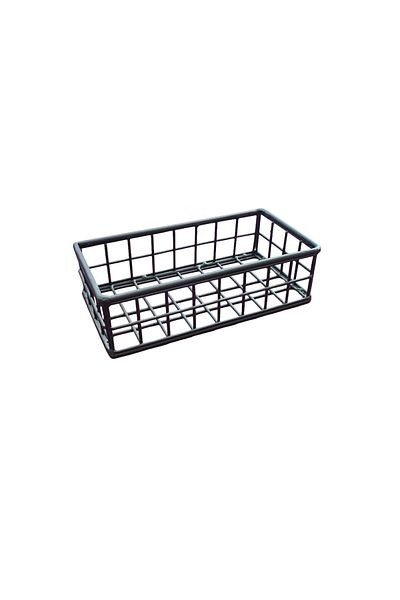 GO DEKOR Asortik (20X10) - Flat, Multi-Purpose, Decorative Single Small Rustic Wire Basket