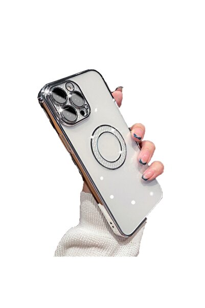 UnDePlus Apple Iphone 14 Pro Max Kılıf Prıltılı Çıkartılabilir Kamera Lens Ko...