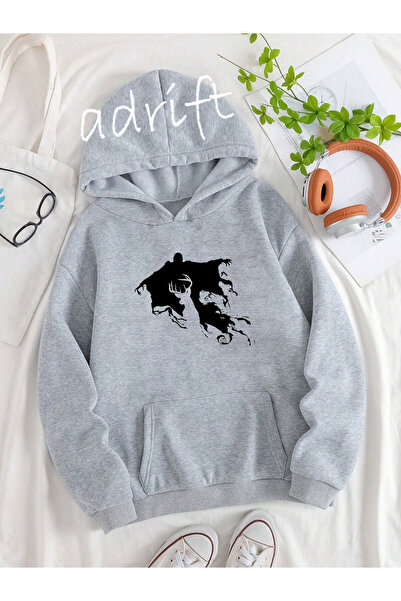 Adrift Unisex Oversize kroj Sa kapuljačom Kengur džep Hari Poter Štampano