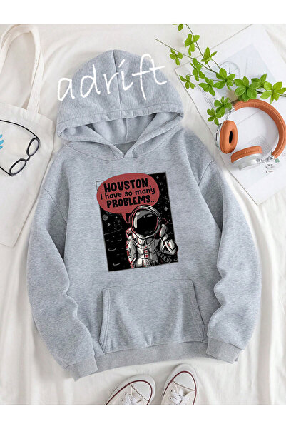 Adrift Unisex Oversize kroj Sa kapuljačom Kengur džep Problemi u Hjustonu Šta...