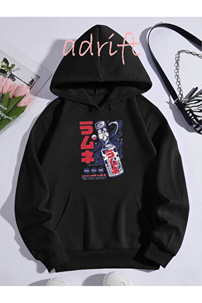 Adrift Unisex Oversize kroj Sa kapuljačom Kengur džep Ra Mu Ne Štampano