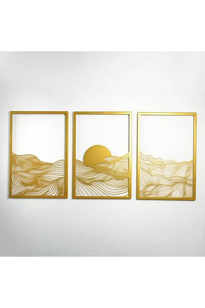 Colorfull Worlds Sunset Metal Vertical Σετ 3 Μεταλλική Διακόσμηση Τοίχου - Δώρο Δώρο γραφείου σπιτιού