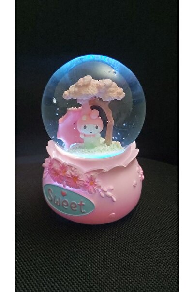 ARD IŞIKLI MÜZİKLİ ŞEMSİYELİ AĞAÇLI TAVŞANLI KAR KÜRESİ ORTA BOY