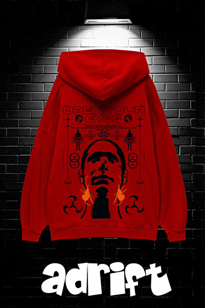 Yasolin Unisex Oversize kroj Sa kapuljačom Kengur džep Otvori svoju Štampano ...