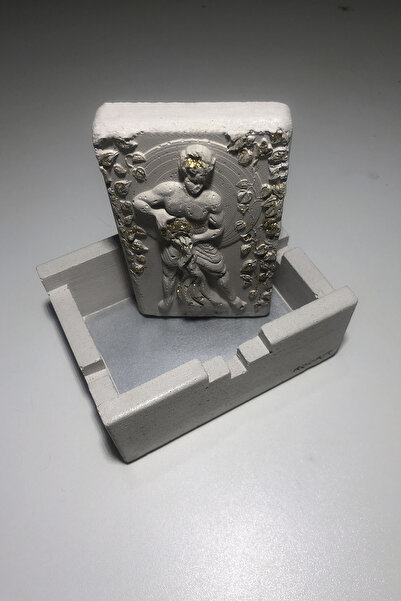 RocArt Home Zodiac Serisi Beton Küllük Aquarius Kova Burcu (Gold Varaklı)